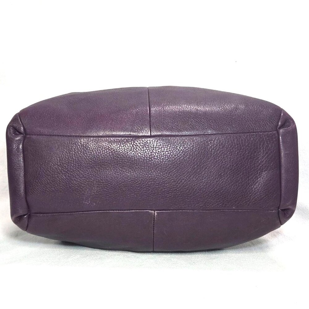 Coach Madison Phoebe 2013 Plum Purple Pebbled Leather Shoulder Bag 26421 - Picture 8 of 13
